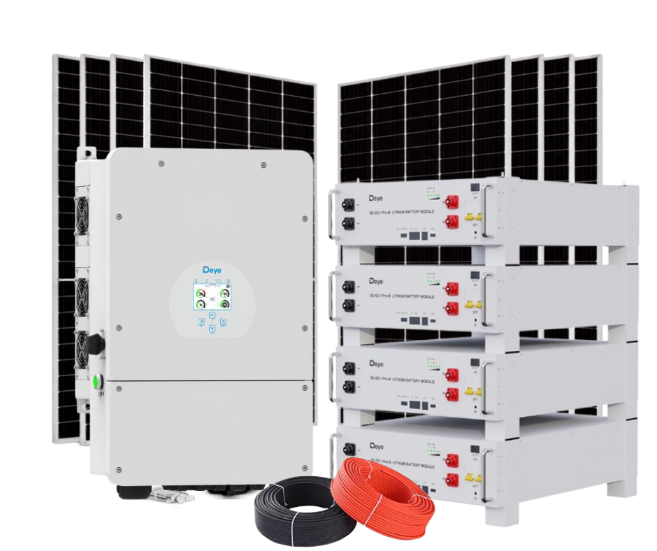 10KW DEYE HYBRID INVERTER & 20.48 KWH DEYE SE-G5.1 Lithium Batteries