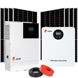 SRNE 3KW HYBRID INVERTER & SRNE 2.56KWH LITHIUM BATTERY.